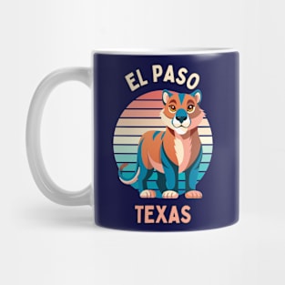 El Paso City Texas with Mountain Lion Mug